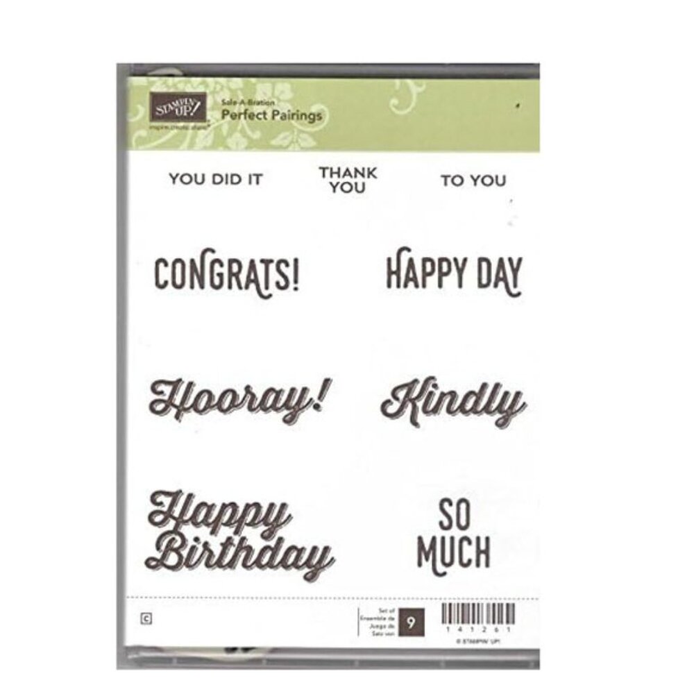 Stampin' Up! - Perfect Pairings: 9 Red Rubber Cling Stamps NWOT